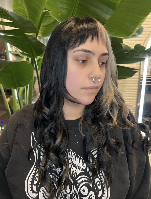 Blonde split-dye alternative hairstyle Austin TX